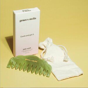 GRACE & STELLA Jade Comb - stone crystal